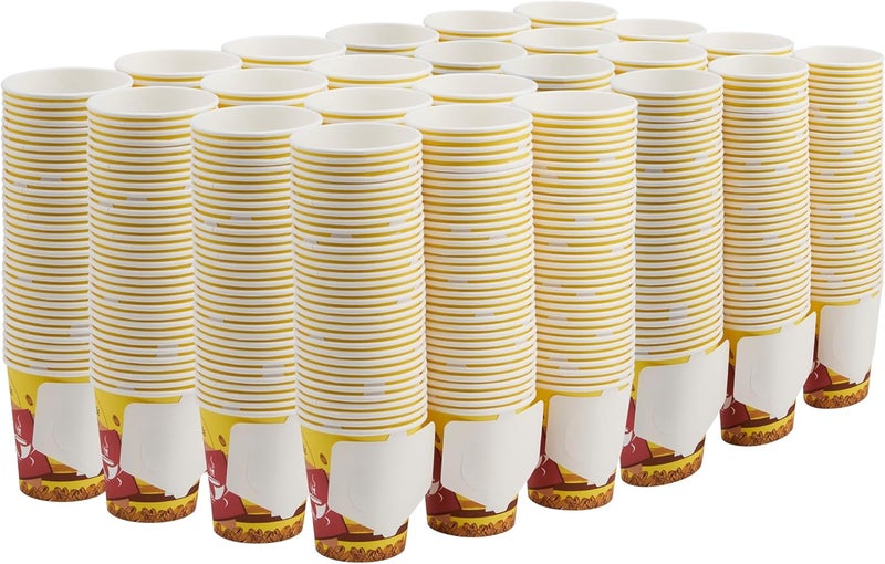 Hotpack Disposable Paper Cup With Handle 7 ounce for Tea, Coffee & Water, 1000 Pieces - Image 1