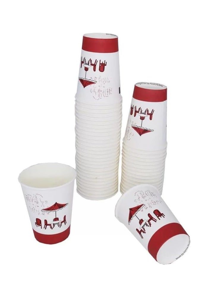 Hotpack Disposable Paper Cup With Handle 7 ounce for Tea, Coffee & Water, 1000 Pieces - Image 2