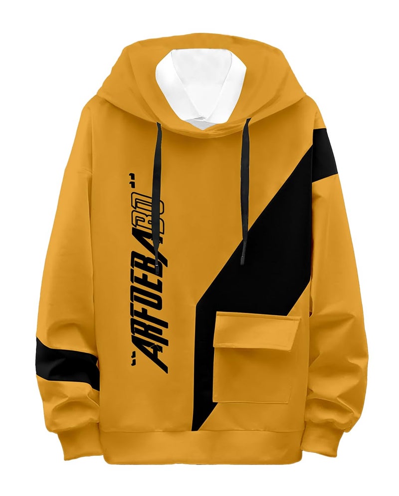 AUSK Men T-Shirt || Full Sleeve T-Shirt for Mens || Mens Hoodie Tshirts Yellow - Image 1