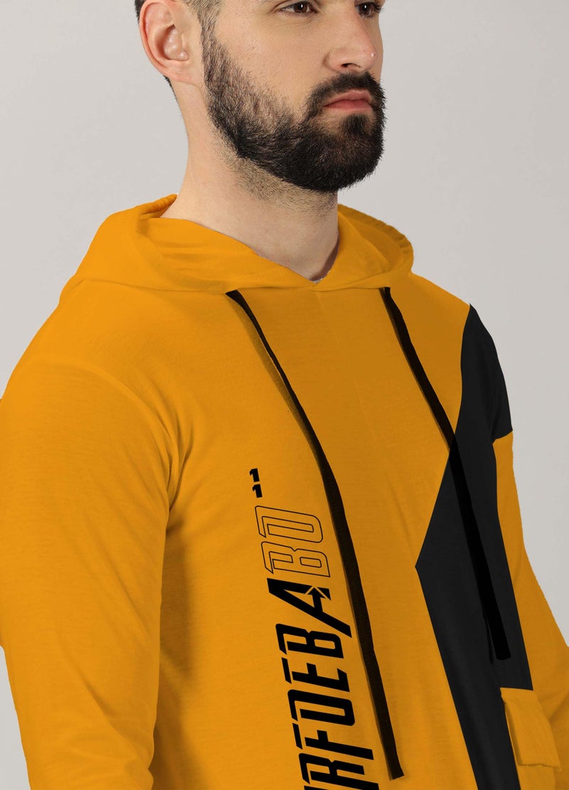 AUSK Men T-Shirt || Full Sleeve T-Shirt for Mens || Mens Hoodie Tshirts Yellow - Image 3