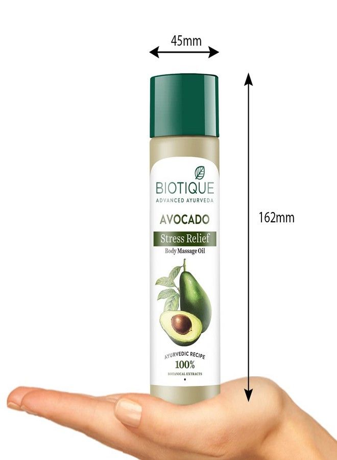 Biotique Biotique Cado Stress Relief Avocado Stress Relief Body Massage Oil, 200ml - Image 2