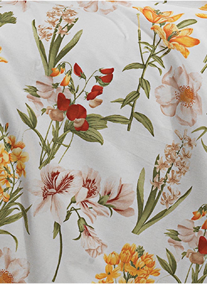 In-House Sevda | 8 Pieces Ranforce Cotton Comforter Set - 260x240 cm - Orange & White  - Image 5