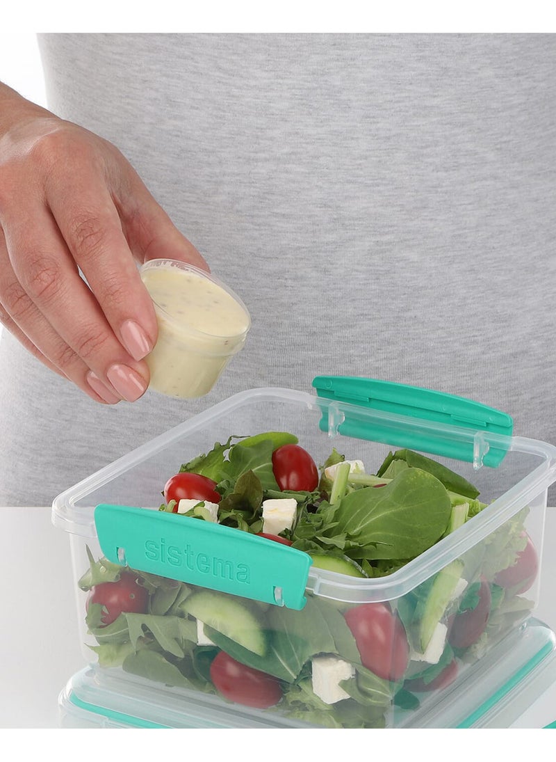 Sistema Dressing Containers (4 Pack) To Go:  Keep Dressings Fresh On-The-Go - BPA-Free & Portable , Made In New Zealand - Image 3