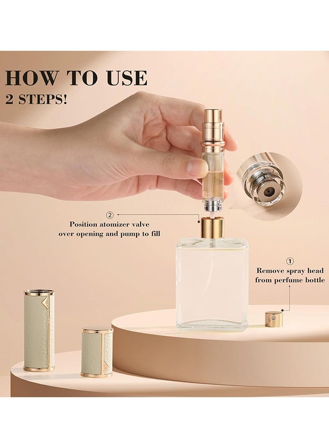 Sweet Life Travel Refillable Perfume Bottle, Leak-proof 5ml Atomizer, Portable Luxurious Pocket Perfume Dispenser Pump Transfer Tool for Women Men Travel Accessories - Image 4