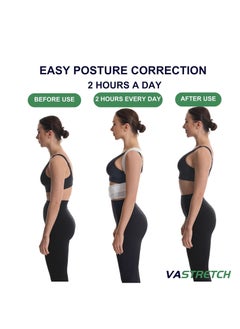 KASTWAVE Posture Corrector for Women, Adjustable Back Brace For Posture, Back Posture Corrector Providing Pain Relief From Lumbar, Neck, Shoulder, And Clavicle, Back (Large)  - Image 2