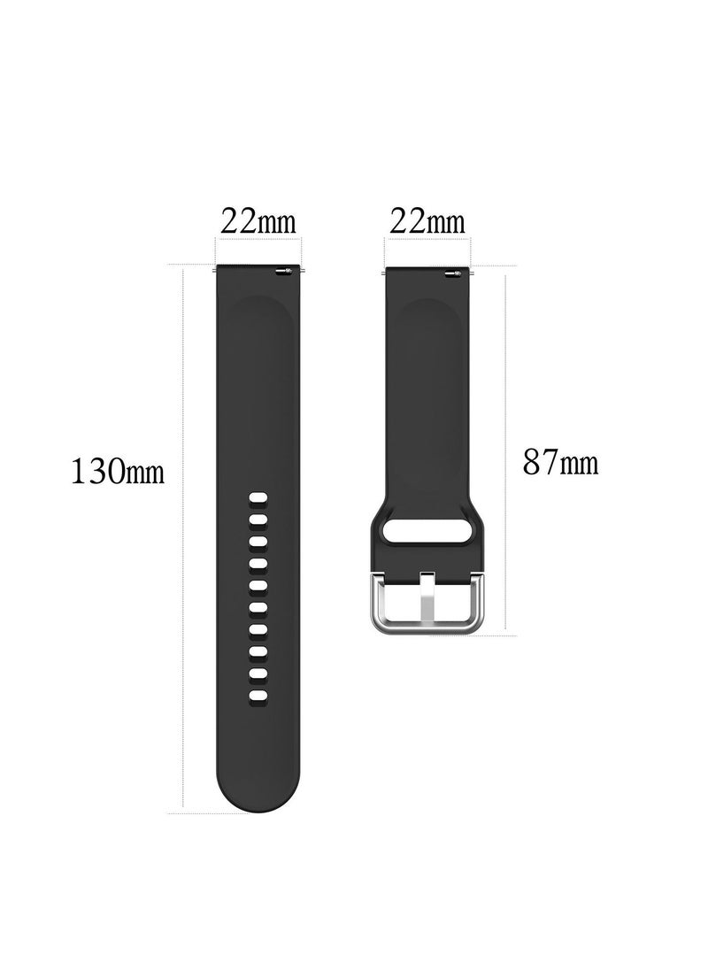 Silicone Strap For Amazfit Bip 5 Replacement Belt Smartwatch TPU Soft 22mm Wristband For Amazfit Bip 5 Strap (L size)