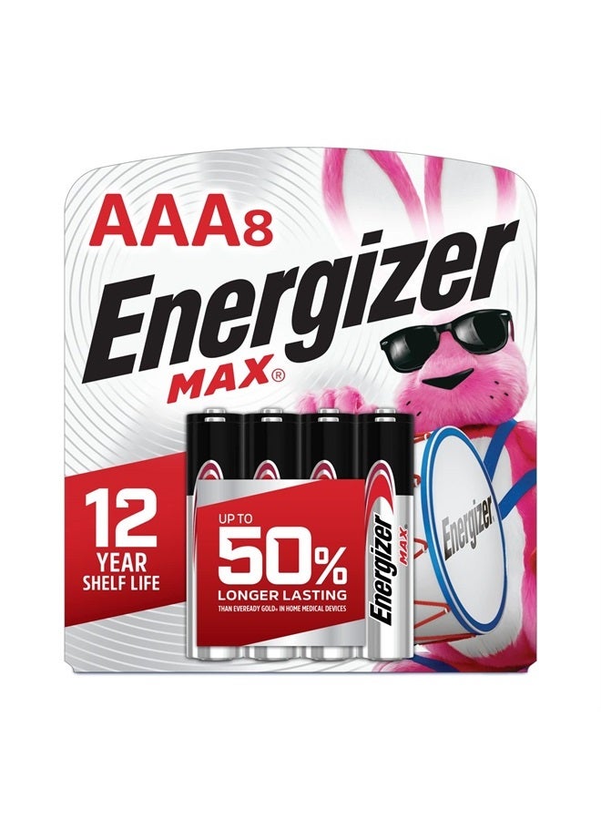 Energizer AAA batteries, Max Triple A Alkaline, 8 Count - Image 1
