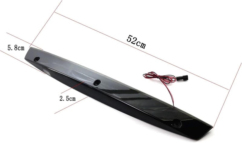 Car Tail Light High Mount 3rd Rear Third Brake Light Stop Lamp Compatible for Benz Vito Viano V Class W639 A6398200056 6398200056(Black) - Image 2