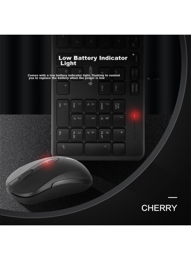 Cherry Dw2300 Second Generation Wireless Keyboard And Mouse Combo, Office Keyboard And Mouse Set, Wireless Computer Keyboard, Quiet Office And Home Classic Black - Image 4