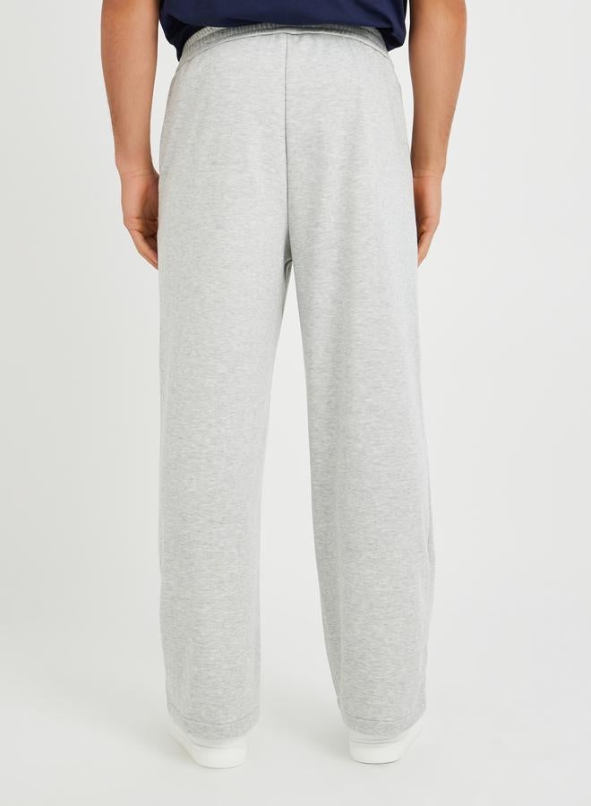 ستايلي بنطلون رياضي رجالي رمادي سادة بقصة واسعة وخصر برباط - Image 4