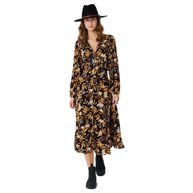 RIP CURL La Isla Long Sleeve Midi Dress - Women
