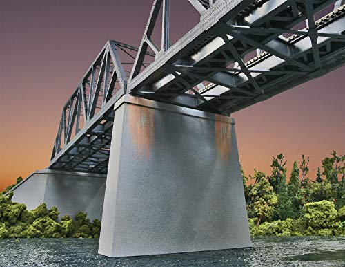Walthers Cornerstone جسر السكك الحديدية المزدوجة من وولثرز كورنرستون بمقياس HO مع دعامة خرسانية - عبوة 2 - Image 1