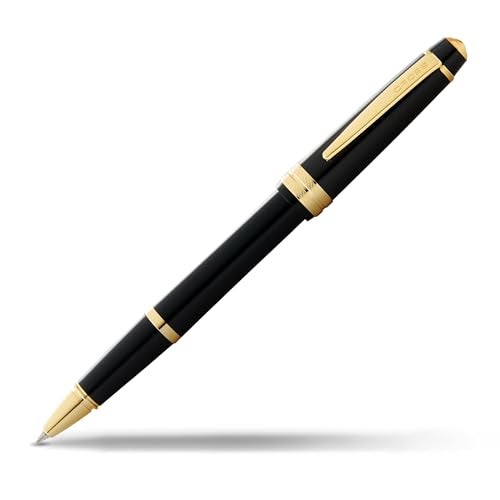 Cross Bailey Light Refillable Rollerball Pen Presented in a Everyday Gift Box - Medium Point, Black Ink, Polished Black - Image 1