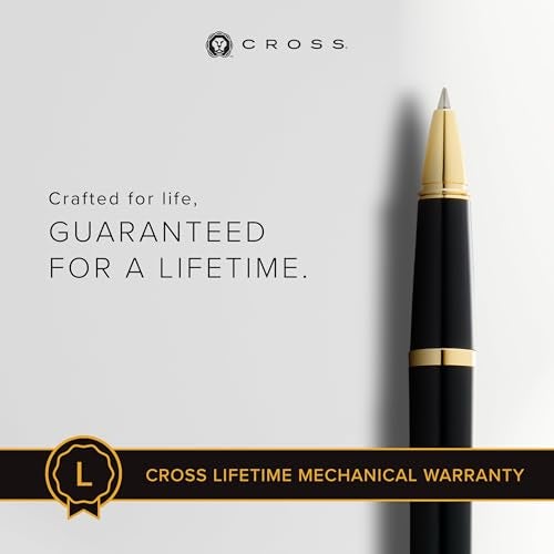 Cross Bailey Light Refillable Rollerball Pen Presented in a Everyday Gift Box - Medium Point, Black Ink, Polished Black - Image 3