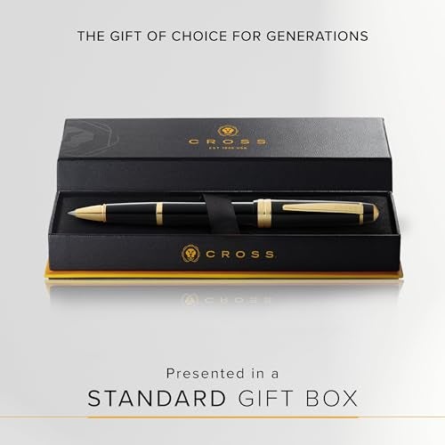 Cross Bailey Light Refillable Rollerball Pen Presented in a Everyday Gift Box - Medium Point, Black Ink, Polished Black - Image 5