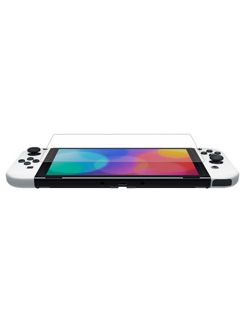 Techie 2 Pack HD Tempered Glass Screen Protector for Nintendo Switch OLED 7 Inch 2021 - Anti Reflection Anti Bubbles 9H Hardness 0.33 mm Easy Installation  - Image 3