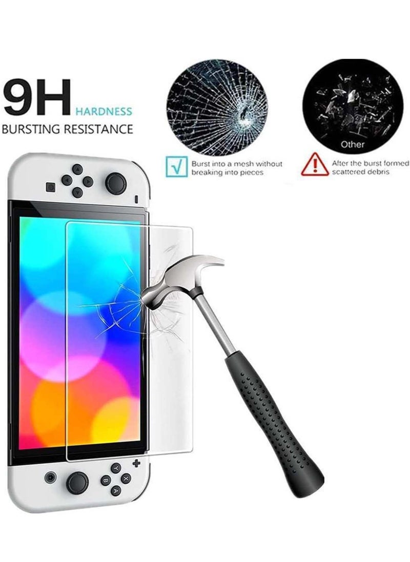 Techie 2 Pack HD Tempered Glass Screen Protector for Nintendo Switch OLED 7 Inch 2021 - Anti Reflection Anti Bubbles 9H Hardness 0.33 mm Easy Installation  - Image 4
