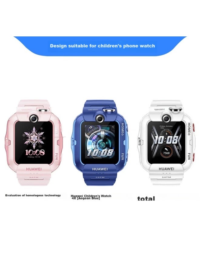 Ten Flashes Stone Mountain Huawei Kids Watch 4x Strap /5pro Strap - Waterproof, Sweatproof, Detachable Silicone Replacement Wristband, Uni, Blue - Image 3