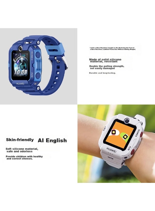 Ten Flashes Stone Mountain Huawei Kids Watch 4x Strap /5pro Strap - Waterproof, Sweatproof, Detachable Silicone Replacement Wristband, Uni, Blue - Image 4
