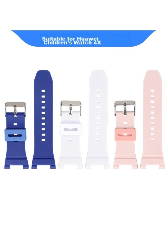 Ten Flashes Stone Mountain Huawei Kids Watch 4x Strap /5pro Strap - Waterproof, Sweatproof, Detachable Silicone Replacement Wristband, Uni, Blue - Image 5