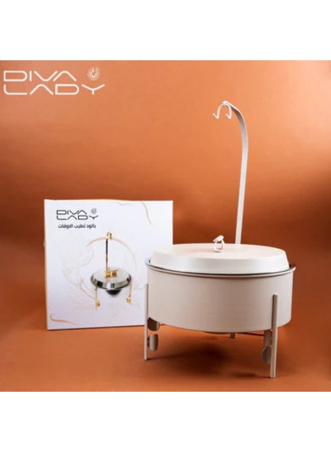 DIVA LADY ✨ Diva Lady Luxury White Food Warmer 4L – The Elegance of Simplicity and Refined Hospitality 🤍🍲 - Image 5
