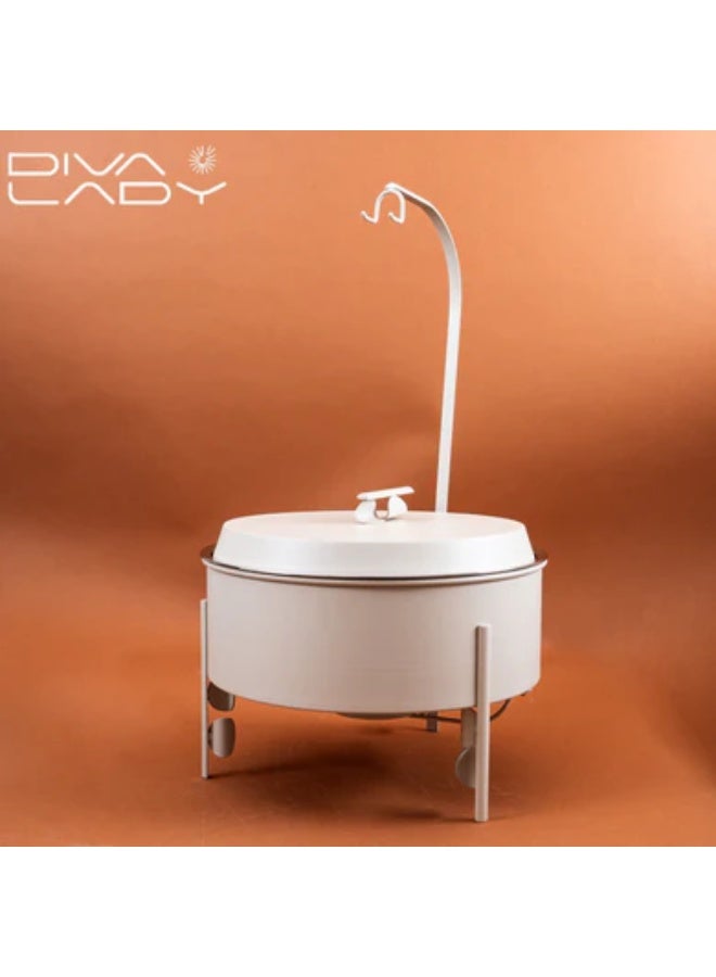 DIVA LADY ✨ Diva Lady Luxury White Food Warmer 4L – The Elegance of Simplicity and Refined Hospitality 🤍🍲 - Image 4