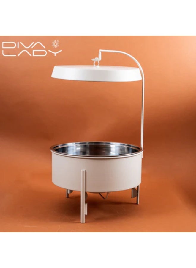 DIVA LADY ✨ Diva Lady Luxury White Food Warmer 4L – The Elegance of Simplicity and Refined Hospitality 🤍🍲 - Image 1