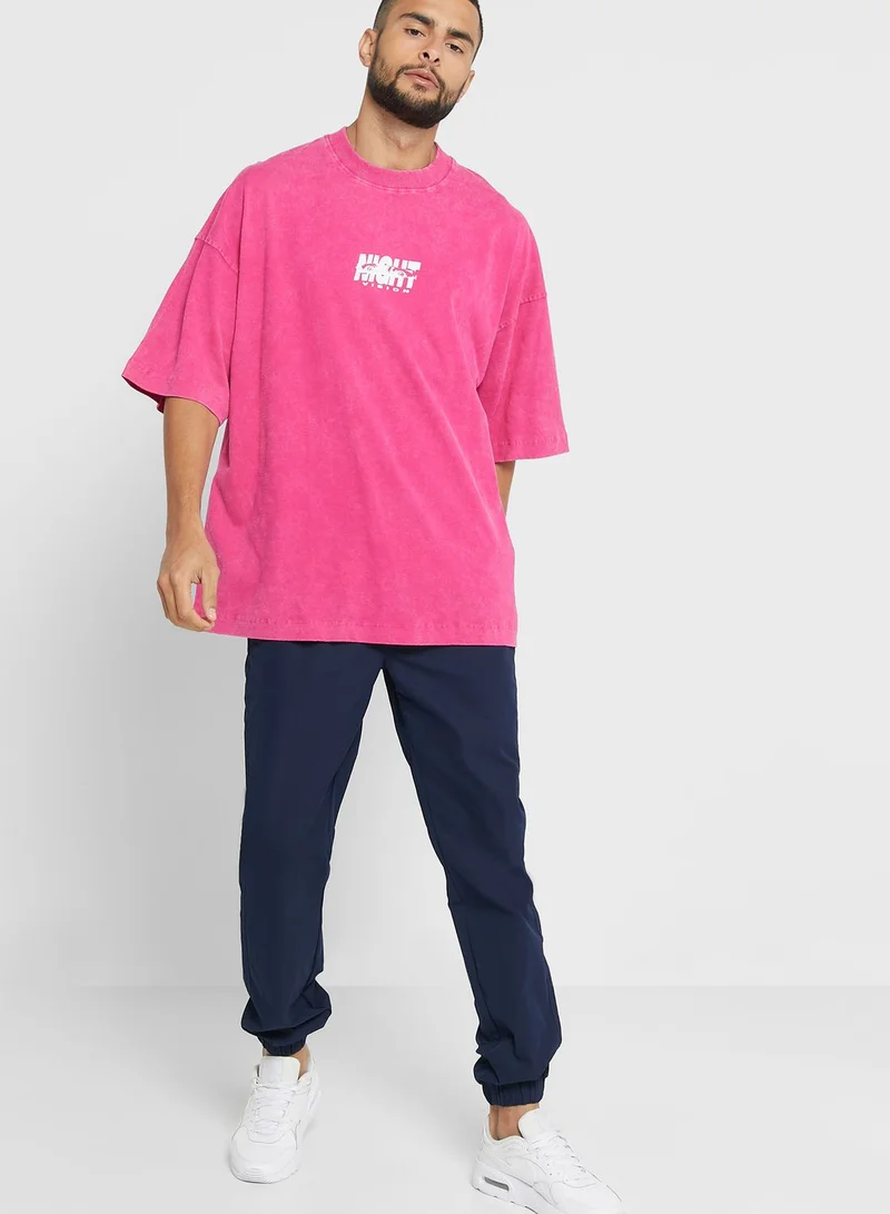 TOPMAN Night Vision Printed Crew Neck T-Shirt
