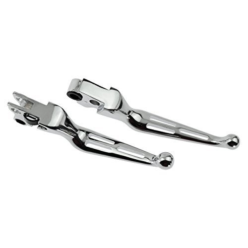 HDBUBALUS Motorcycle Brake Clutch Levers Fit for Harley 9603 XL 9617 Dyna 9607 Touring 9614 Softail Chrome - Image 1