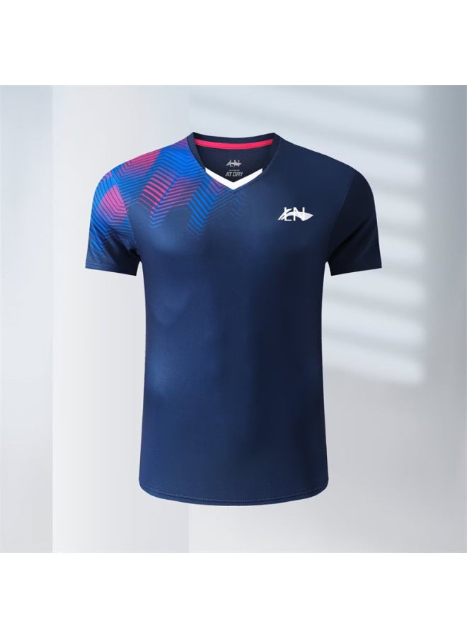 New Badminton Suit Couples Short-sleeved Volleyball Clothes Training Suit Boys And Girls Students Sports Top Summer 3173