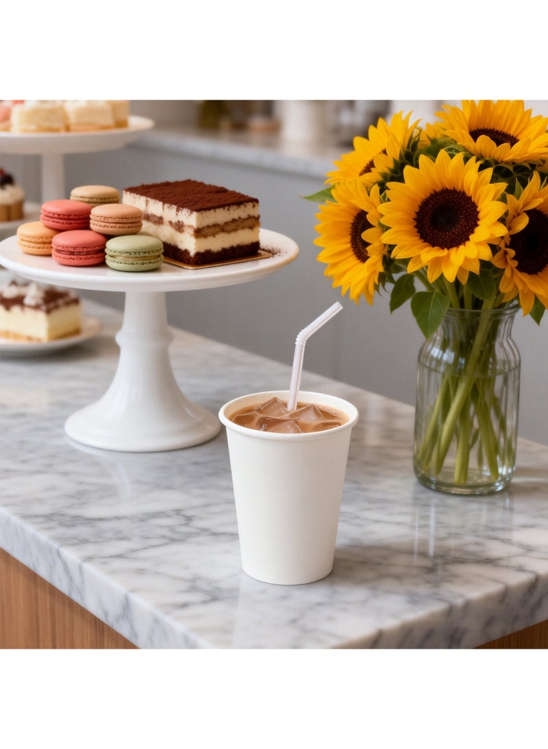 ٥٠ قطعة أكواب ورقية ٥٠٠ مل، ١٦ أونصة أكواب مشروبات يمكن التخلص منها، للقهوة والماء والشاي والمشروبات الساخنة والباردة - Image 5