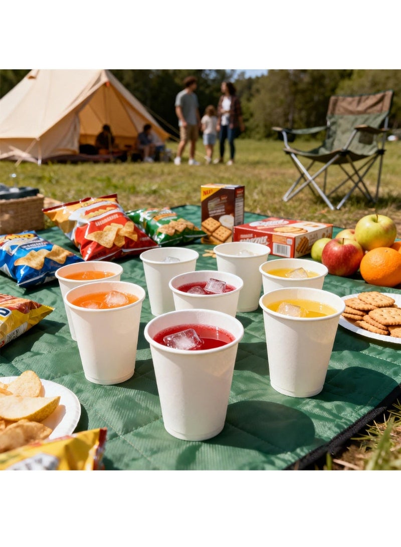 ٥٠ قطعة أكواب ورقية ٥٠٠ مل، ١٦ أونصة أكواب مشروبات يمكن التخلص منها، للقهوة والماء والشاي والمشروبات الساخنة والباردة - Image 2