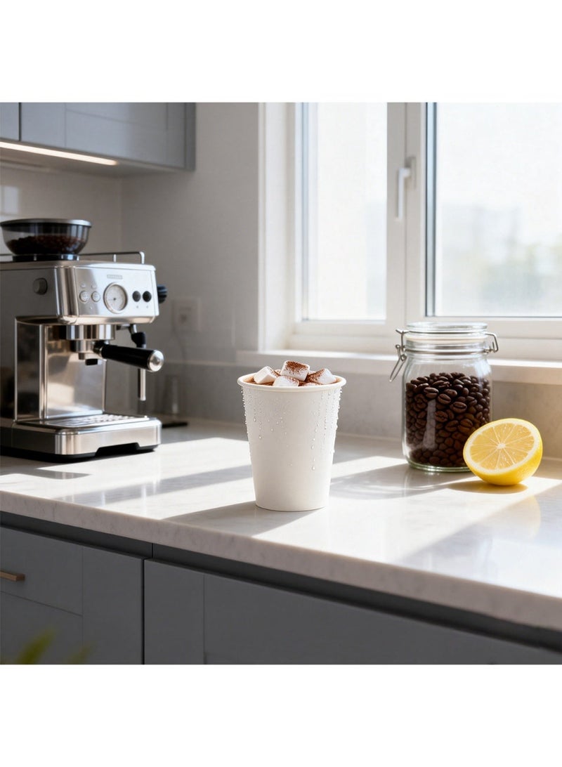 ٥٠ قطعة أكواب ورقية ٥٠٠ مل، ١٦ أونصة أكواب مشروبات يمكن التخلص منها، للقهوة والماء والشاي والمشروبات الساخنة والباردة - Image 5