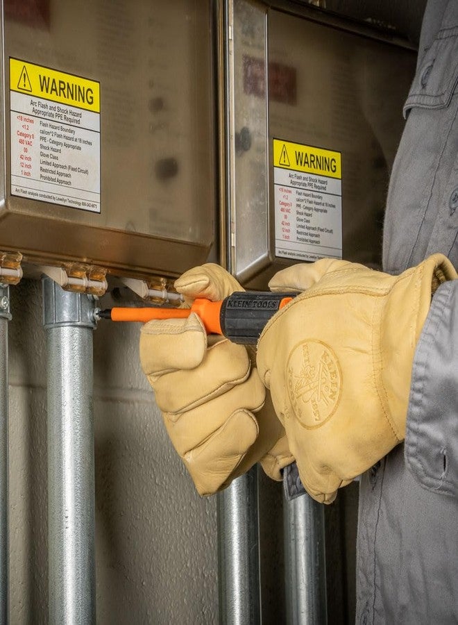 Klein Tools 6884INS Insulated Screwdriver, Made in USA, 1000V #1 Square Tip Screwdriver with 4-Inch Shank, Tip-Ident, Cushion-Grip Handle - Image 3