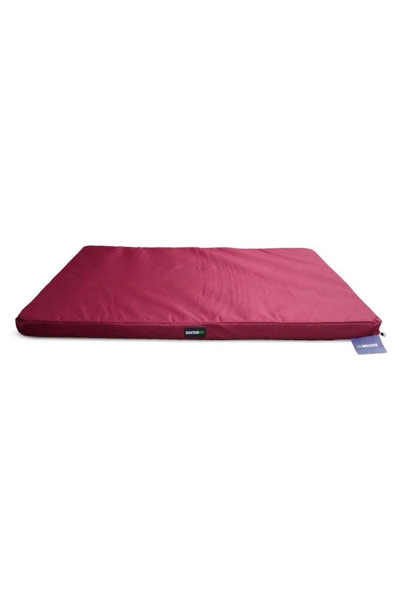 DOCTERPET Doctor Pet Gelato Series Crate Mattress Large - 61x92x6cm - Burgundy - Soft Washable Fabric, Cooling Effect, Eco-Friendly Fill, Non-Slip Base – Ideal for Medium to Large Dogs - Image 1