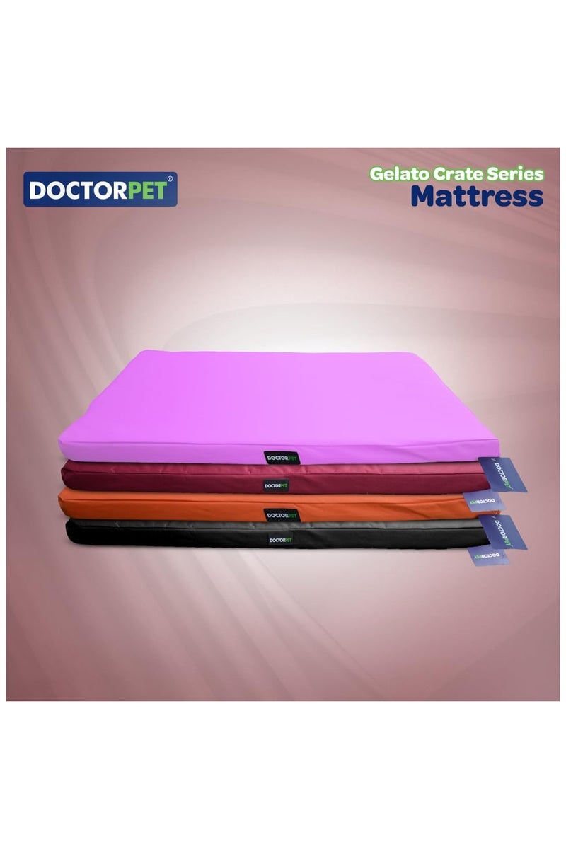 DOCTERPET Doctor Pet Gelato Series Crate Mattress Large - 61x92x6cm - Burgundy - Soft Washable Fabric, Cooling Effect, Eco-Friendly Fill, Non-Slip Base – Ideal for Medium to Large Dogs - Image 5