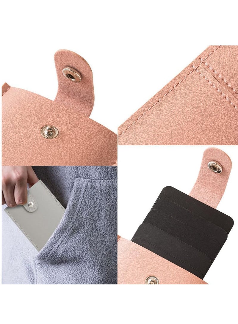 KASTWAVE Slim Minimalist Front Pocket RFID Blocking Leather Wallets for Men and Women Snap Closure Leather Organizer Pouch, Pull Out Credit Card Organizer, Small Slim Portable Card Holder - Image 5