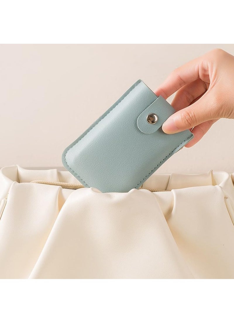 KASTWAVE Slim Minimalist Front Pocket RFID Blocking Leather Wallets for Men and Women Snap Closure Leather Organizer Pouch, Pull Out Credit Card Organizer, Small Slim Portable Card Holder - Image 4