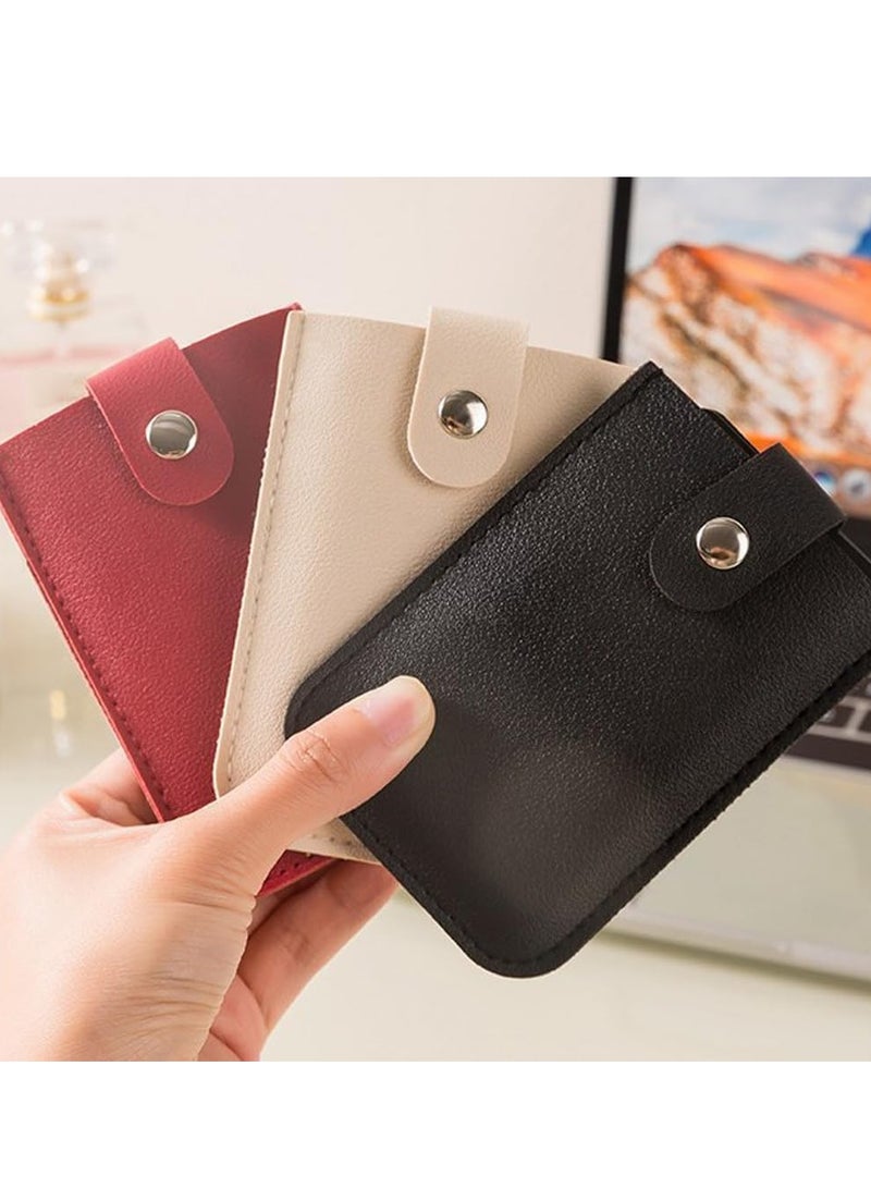 KASTWAVE Slim Minimalist Front Pocket RFID Blocking Leather Wallets for Men and Women Snap Closure Leather Organizer Pouch, Pull Out Credit Card Organizer, Small Slim Portable Card Holder - Image 3