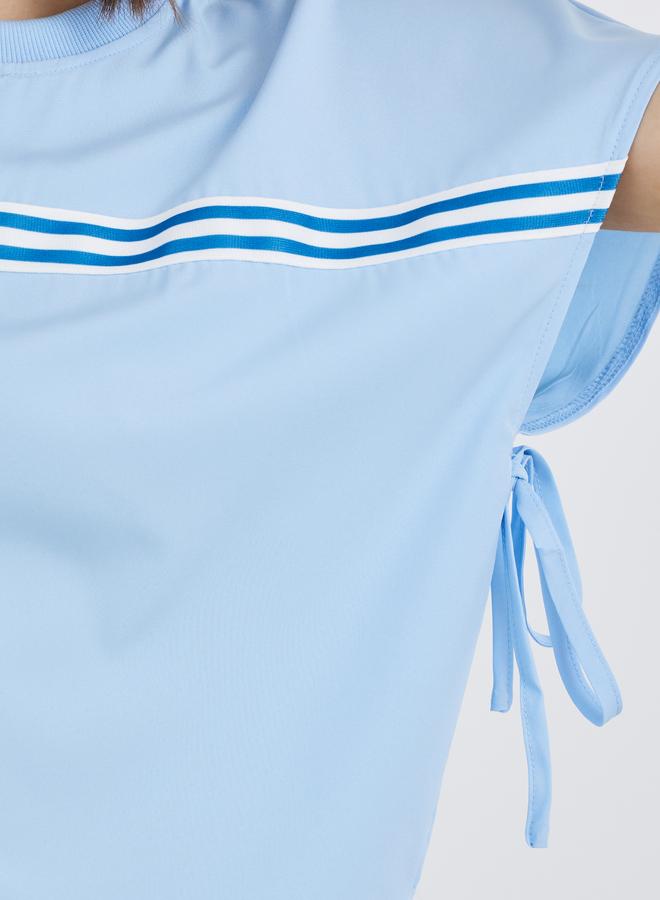 Take Two Round Neck Tape Detail Top and Pants Co-Ords - Image 4