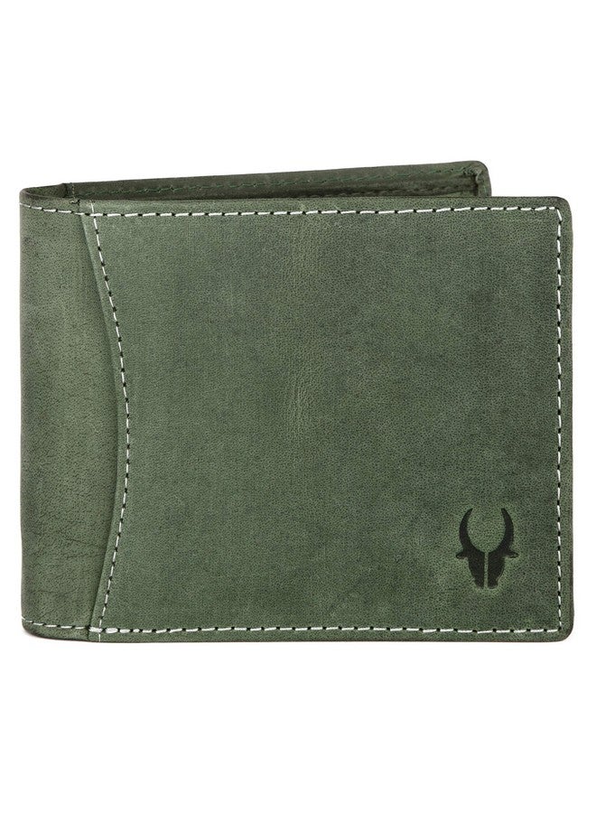 WildHorn Mens Leather Wallet, Green - Image 4