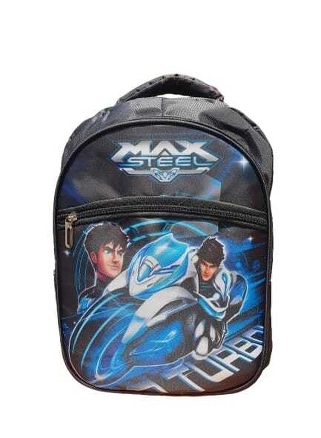 Spytek Max Steel School Backpack for Boys, Black, Cartoon Theme, Adjustable Straps - Image 2