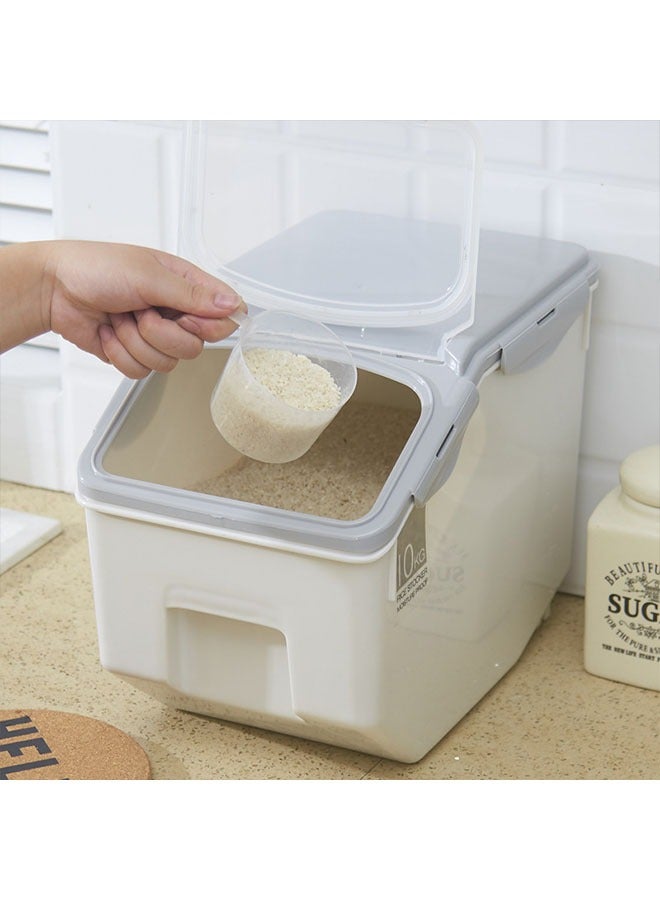 Large 10KG Food Containers, Rice Bucket, Food Storage Bins with Lids Scooper, Airtight Kitchen Storage Containers to Store Dry Food, Food Storage Container - Image 4