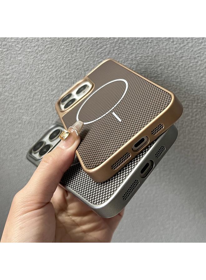 اس-توب جراب لهاتف iPhone 16 Pro Max من سلسلة Pita MagSafe TPU + جراب هاتف من نسيج PC - Image 5