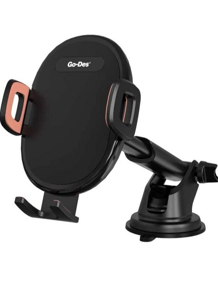 JAJEEK 2-in-1 Mini Foldable Car Mount Mobile Phone Holder – Auto-Tightening Kickstand for Dashboard & Desk Use - Image 4