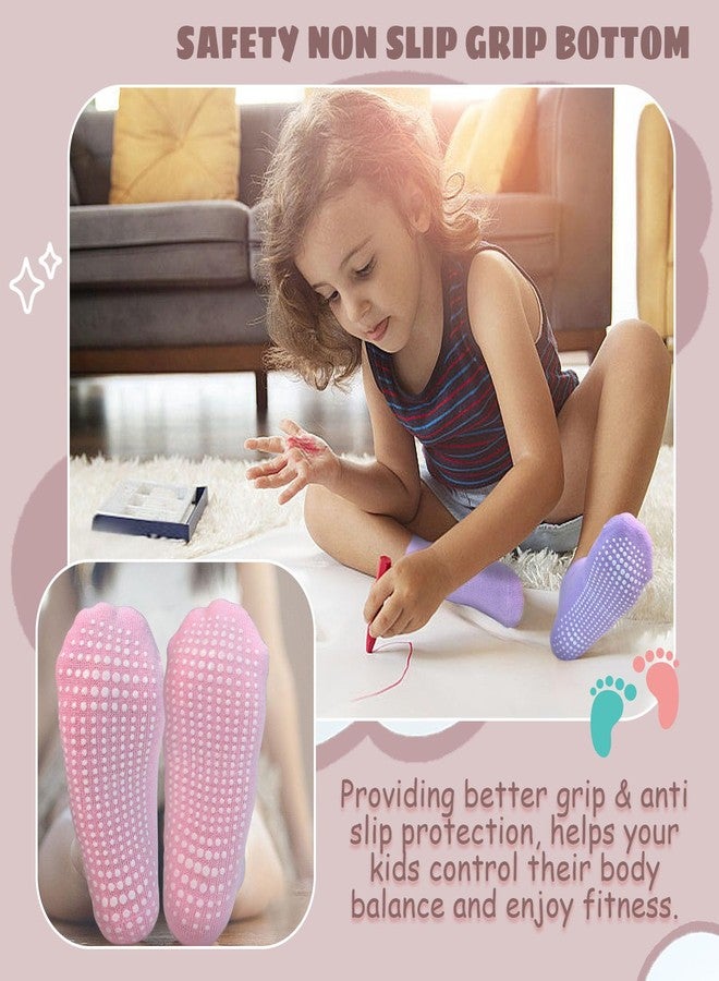 HYCLES 15 Pairs Girl Grip Socks Non Slip Toddler Girls Socks Baby Ankle Sock for 1-3T Kids - Image 4