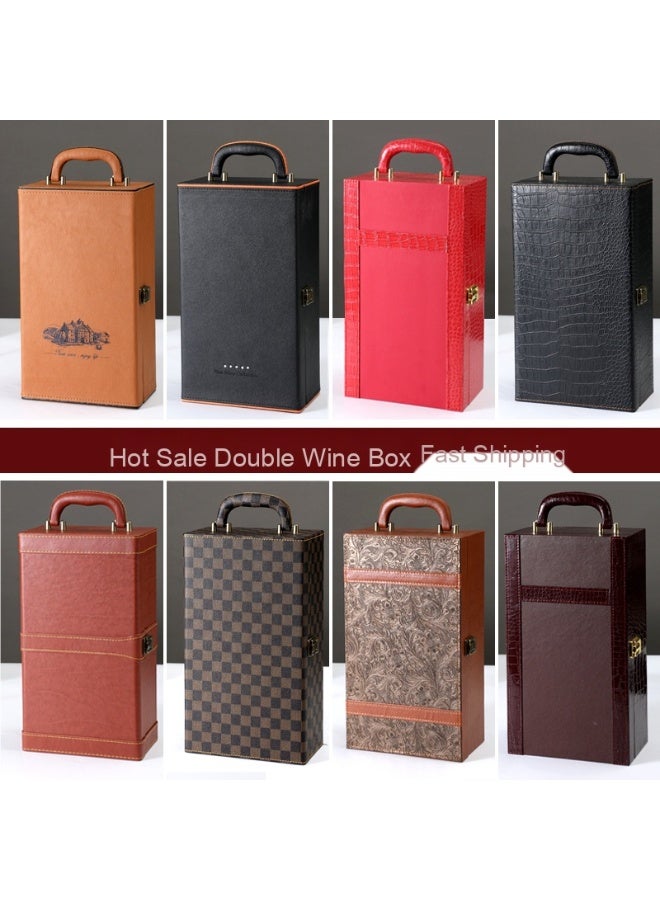 Luxury Red Wine Gift Box with Double Bottles