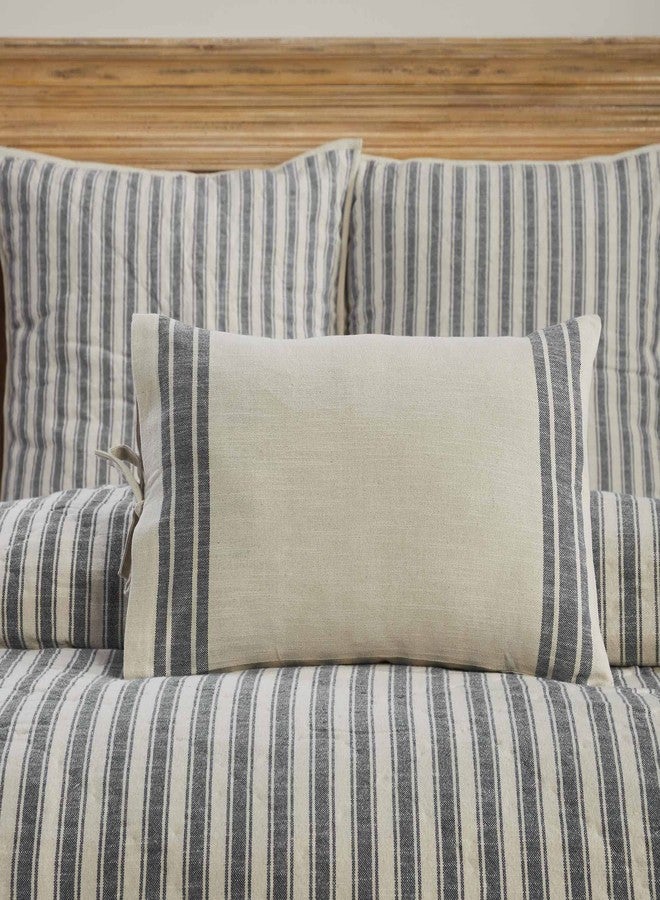 Piper Classics Market Place Gray Ticking Stripe Pillow Cover w/Grain Sack Cover, 16" x 26", Farmhouse Style Throw Pillow … - Image 2
