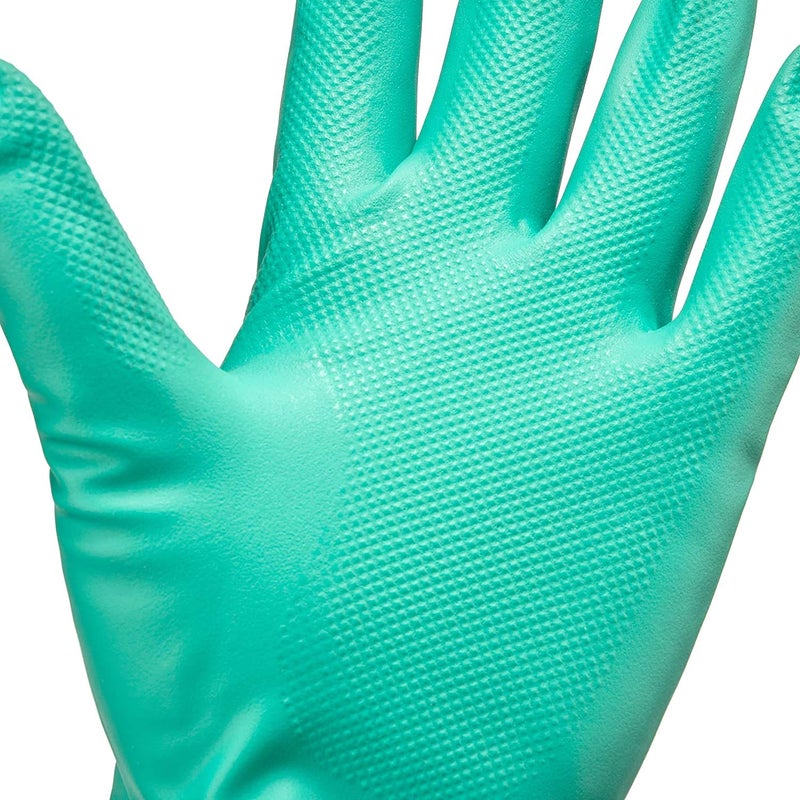 Lukzer Lukzer Hand Gloves Heavy Duty Household Cleaning Rubber Great for Dishwashing, Gardening, Working, Painting Reusable Industrial Glove with Short Sleeves (Medium, Random Colour)  - Image 4