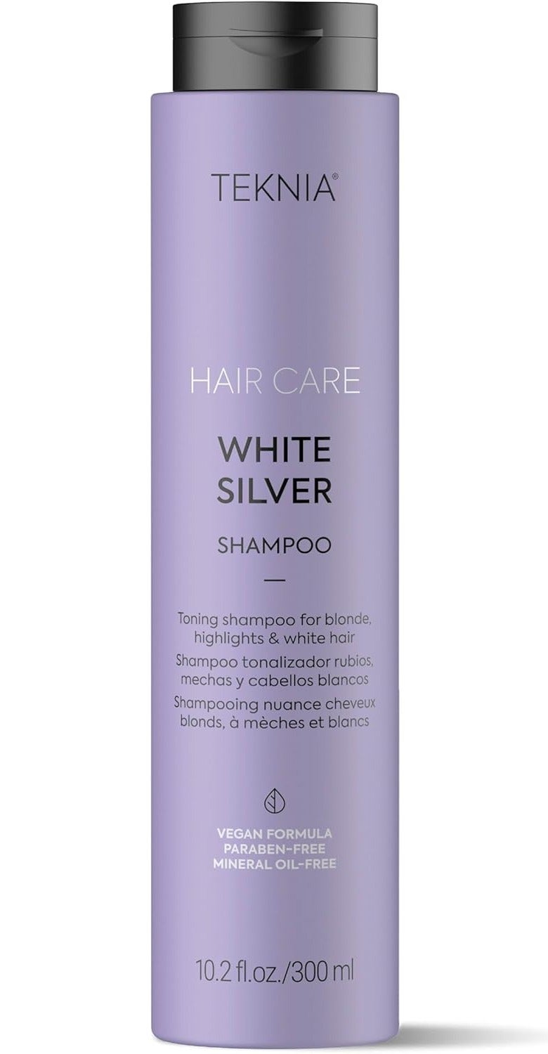 Teknia White Silver Toning Shampoo for Blonde, Highlights and White Hair, 300ml